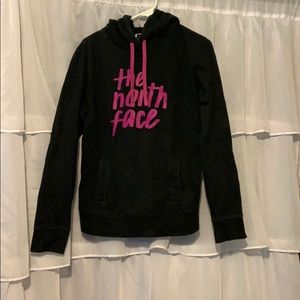 The North Face black and pink sweatshirt